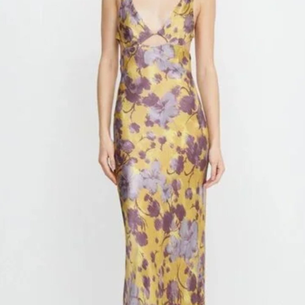 Bec+Bridge Indi Strappy Maxi Dress Yellow and Purple- US Size 4